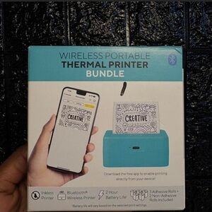 OtterBox Wireless Portable Thermal Printer Bundle - Blue